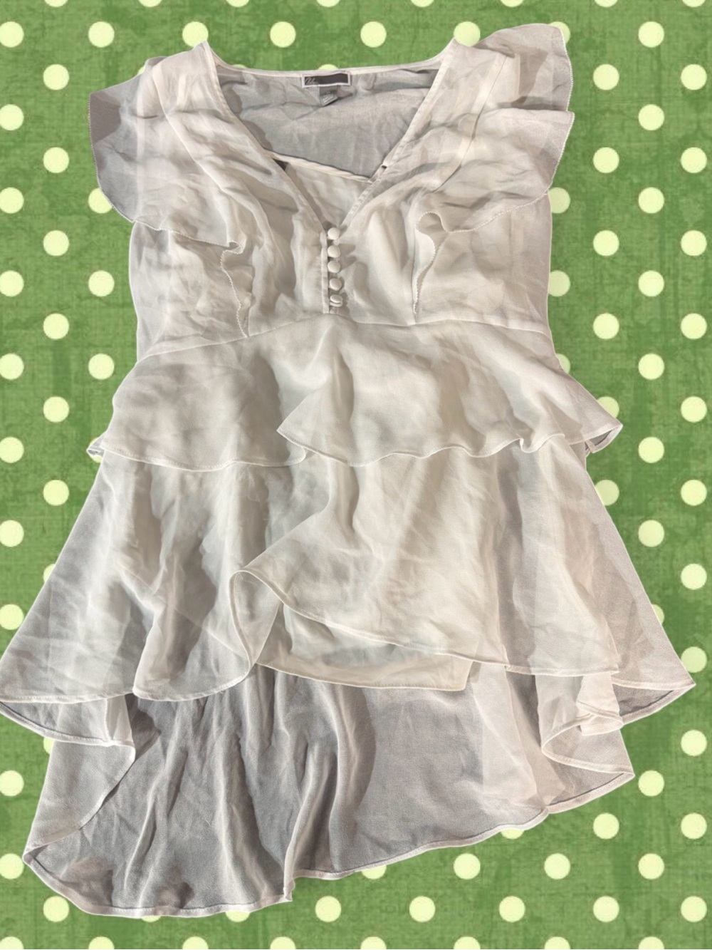 Vintage y2k Ruffled Blouse